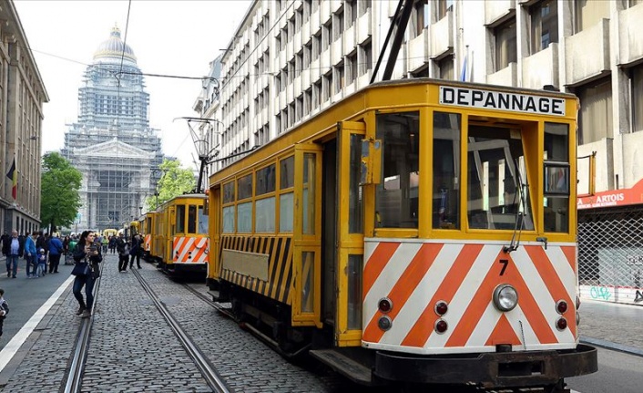 Brüksel'de 150 yıllık tramvaylar görücüye çıktı