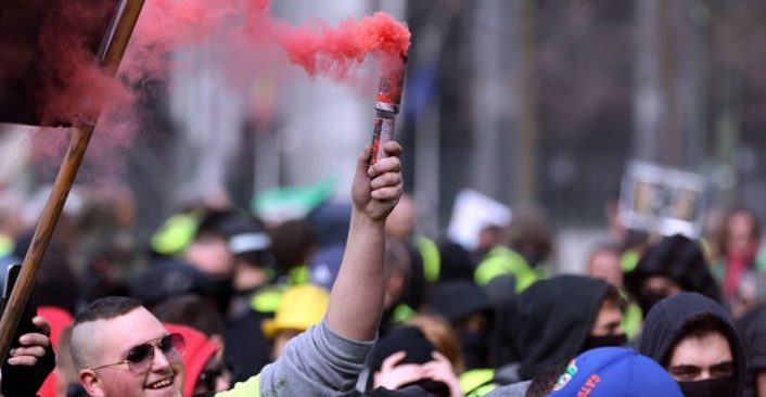 Brüksel'de iklim protestosu