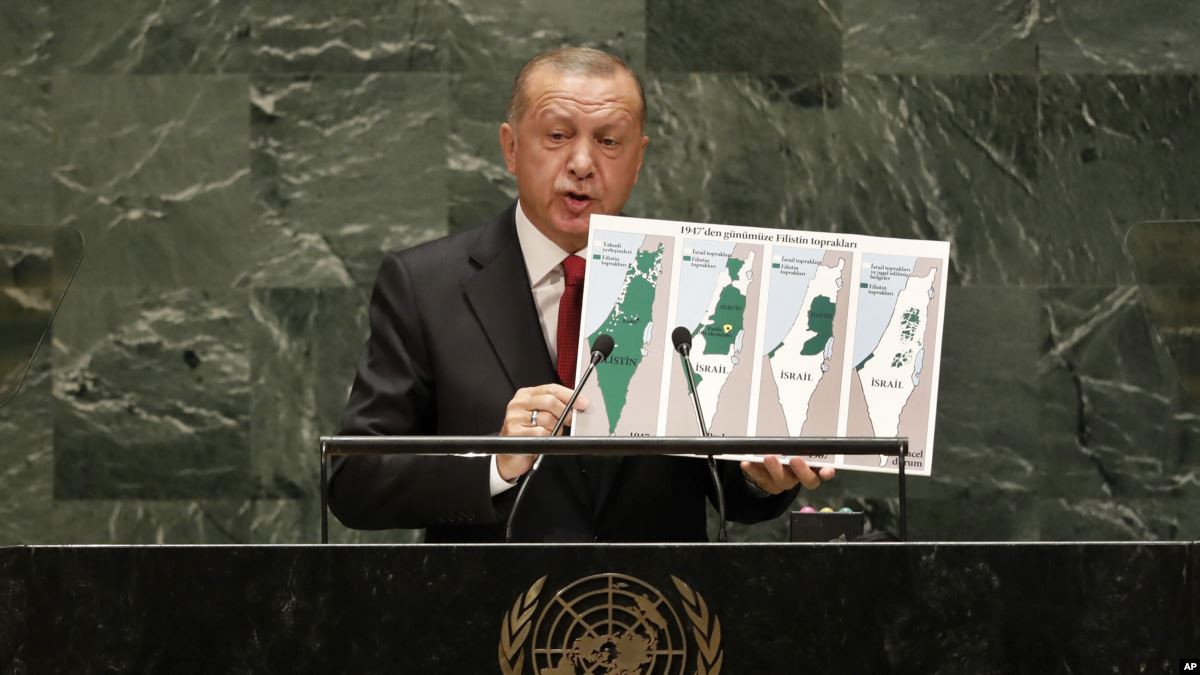 Erdoğan'dan BM Kürsüsünde Haritalı İsrail Çıkışı