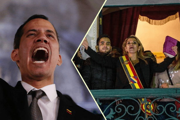 Kendi kendisini cumhurbaşkanı ilan eden Guaidó’dan yine kendi kendisini cumhurbaşkanı ilan eden Añez’e tebrik