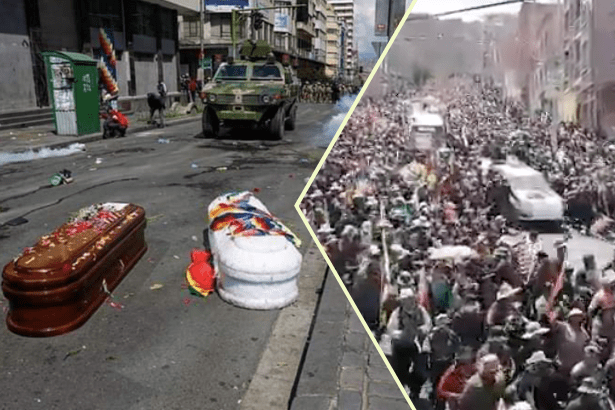 VİDEO | Bolivya'da büyük uğurlama töreni: Darbeciler tabutlara bile saldırdı!