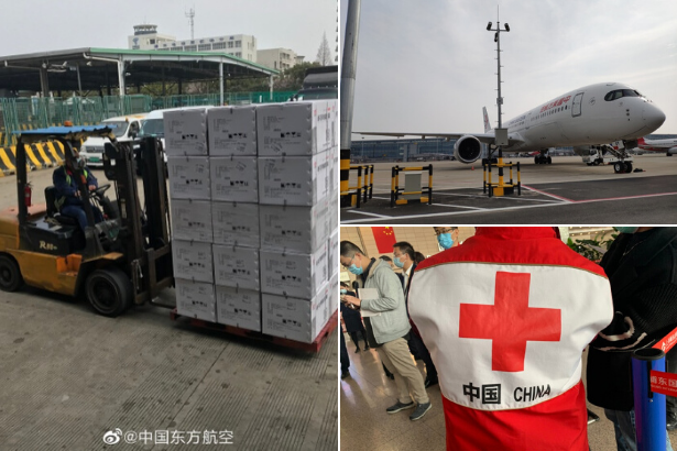 Çinli uzmanlar 31 tonluk tıbbi malzemeyle İtalya'ya gidiyor