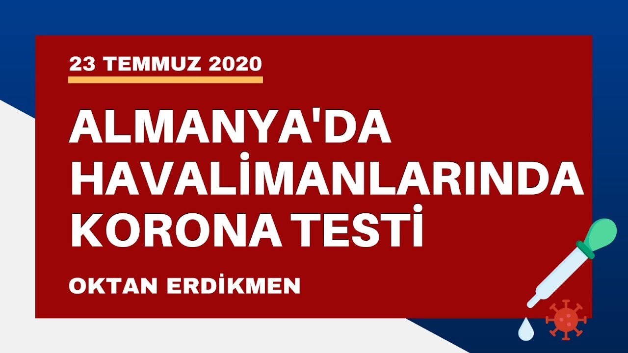 Almanya'da havalimanlarında korona testi