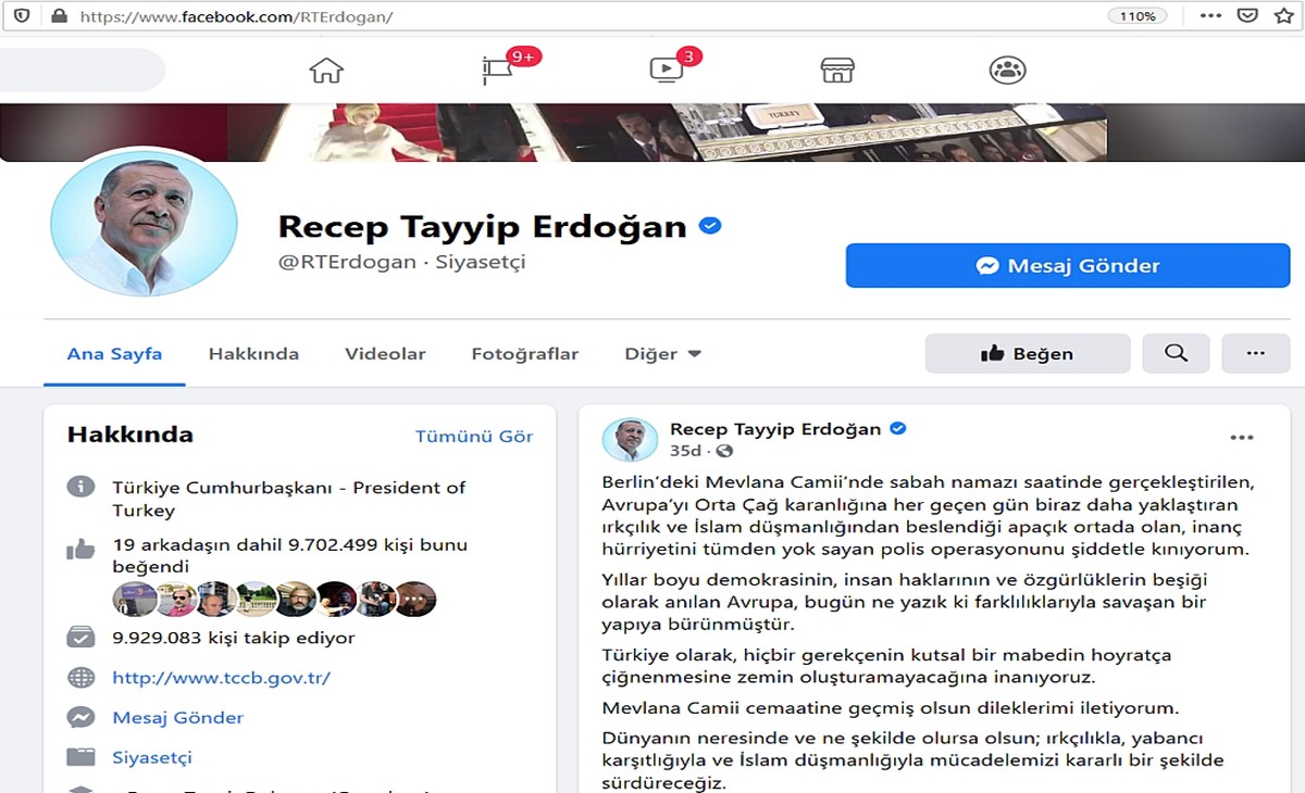 Cumhurbaşkanı Erdoğan, Berlin’de Mevlana Camisi’ne yapılan polis baskınını kınadı