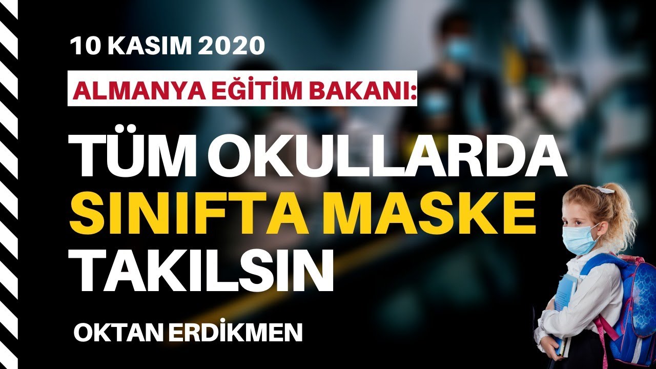 Almanya’da tüm okullarda sınıfta maske önerisi