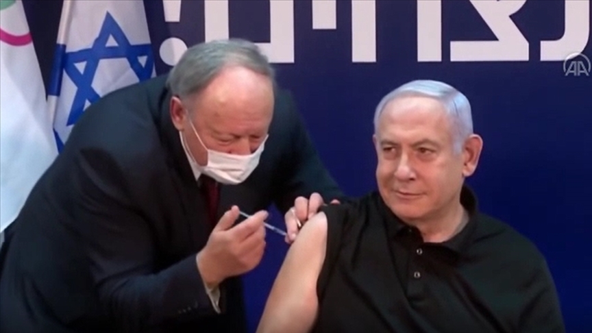 Canlı yayında Netanyahu'ya Kovid-19 aşısı yapıldı