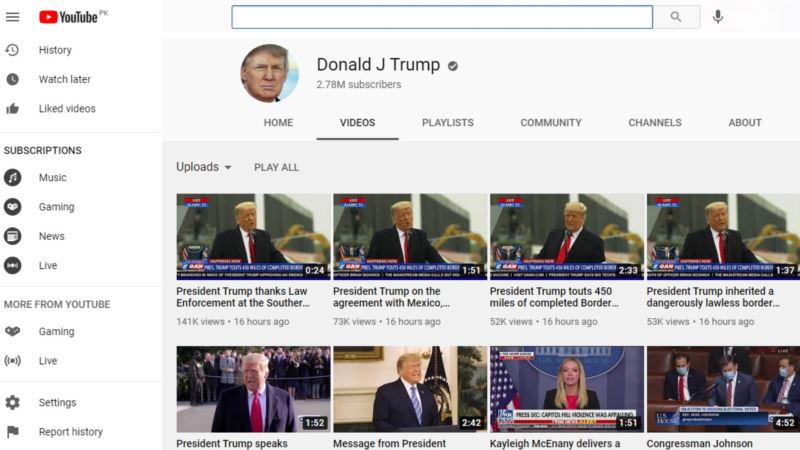 Trump’a Bir Sosyal Medya Engeli de Youtube’dan 