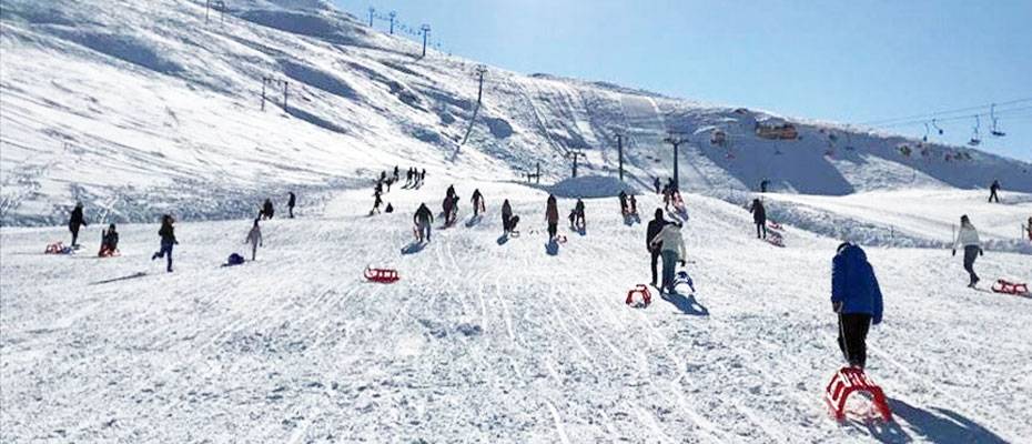 Antalya Saklıkent’te kayak keyfi yaşanıyor