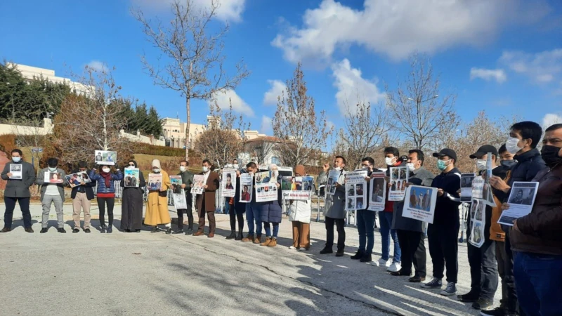 Uygurlar Ankara’da Çin Protestosunu Sürdürüyor