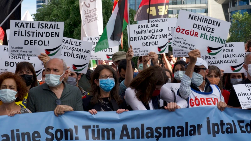 İstanbul ve Ankara’da İsrail Protestoları Sürüyor