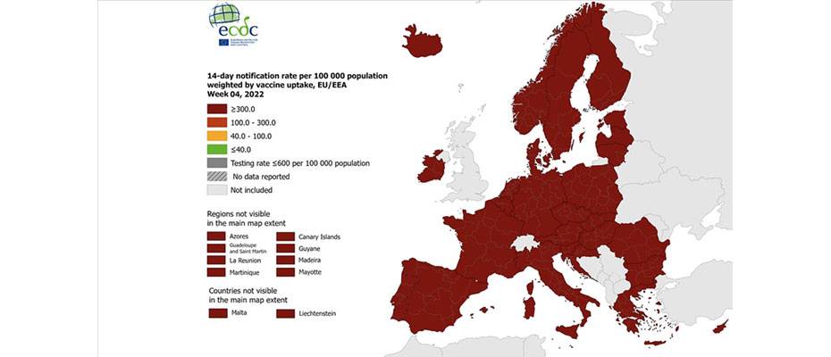 Avrupa’nın tamamı Kovid-19 seyahat haritasında koyu kırmızıya boyandı