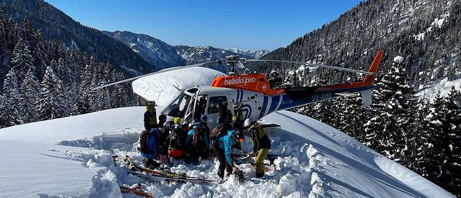 Kaçkar Dağları’nda ‘heliski’ heyecanı sürüyor