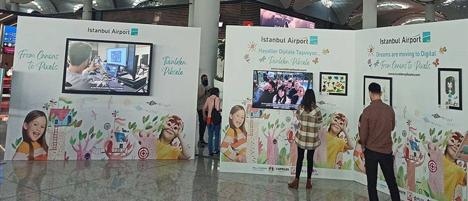 İstanbul Havalimanı’nda ‘Hayaller Dijitale Taşınıyor-Tuvalden Piksele’ sergisi açıldı