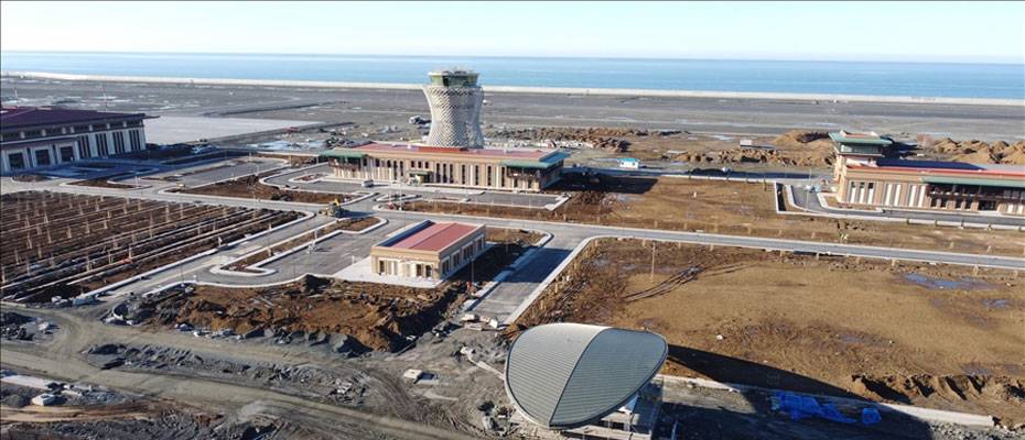 Rize-Artvin Havalimanı’nın üst yapı inşaatında sona yaklaşıldı