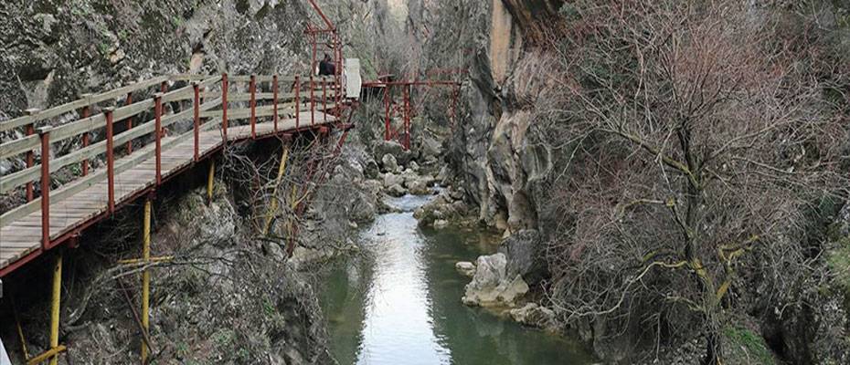 Geçen yaz kuruyan Kısık Kanyonu yağışlarla canlandı