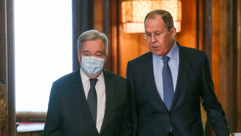 Guterres Moskova’da Lavrov’la Görüştü
