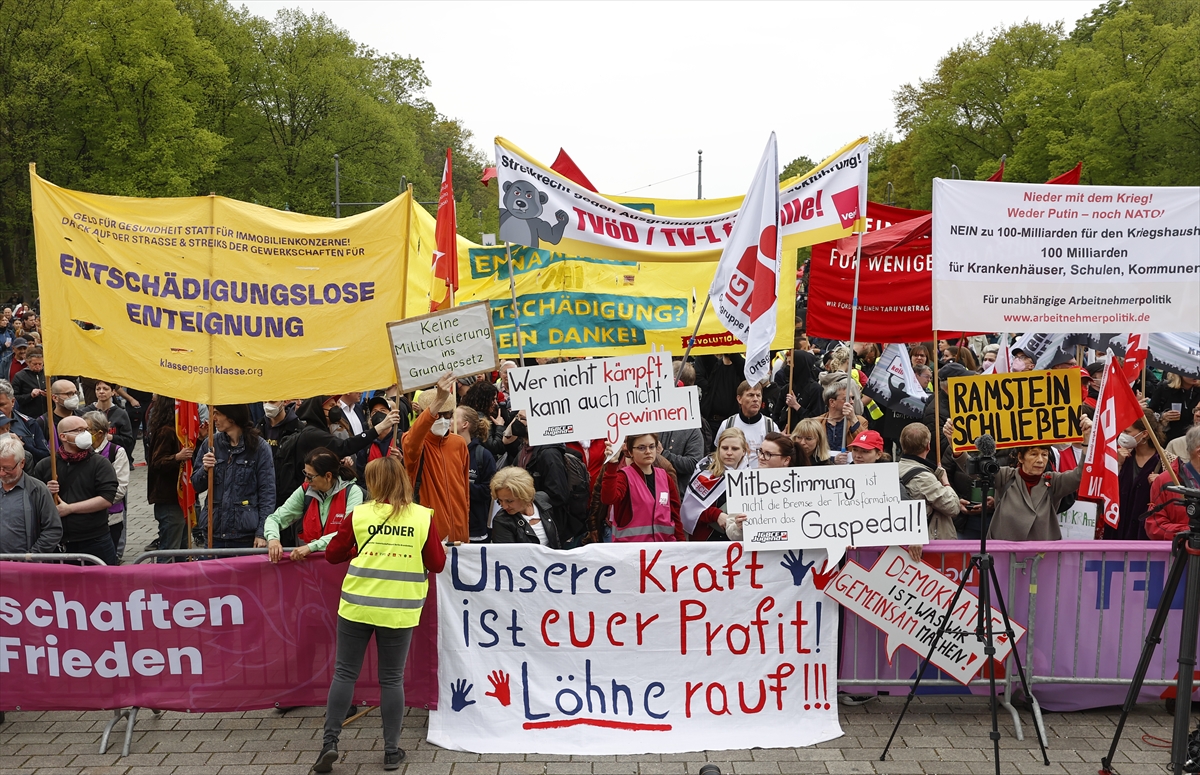 Almanya’da 1 Mayıs Emek ve Dayanışma Günü’nde gösteriler yapıldı