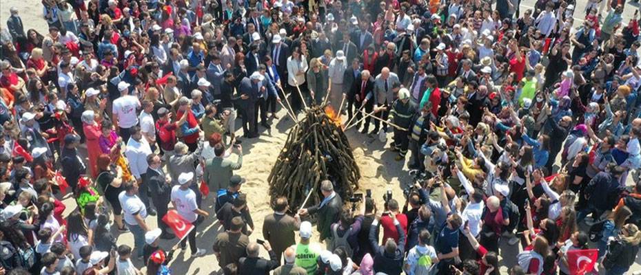 Edirne Keşan'da Hıdırellez ateşi yakıldı