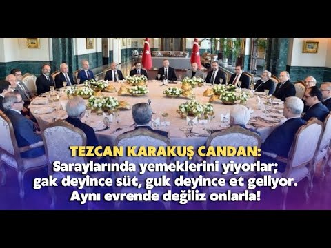 Saraylarında yemeklerini yiyorlar; gak deyince süt, guk deyince et geliyor