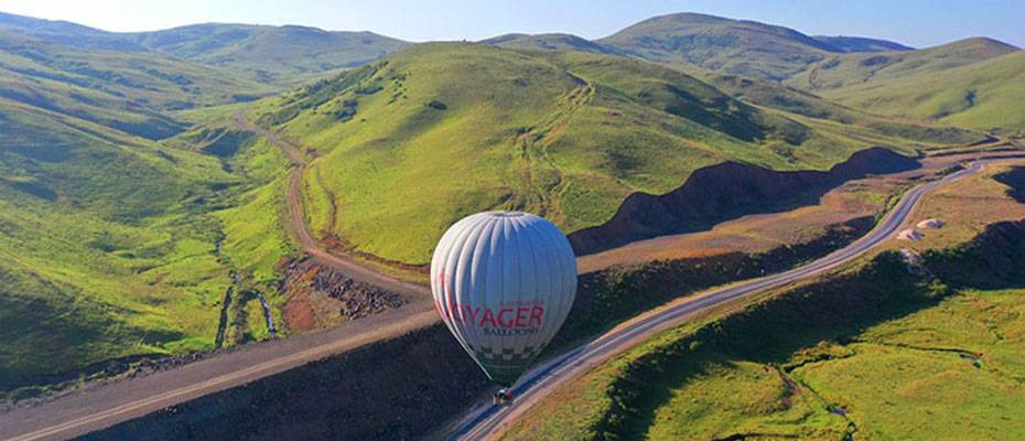 Ordu’da yayla turizmini canlandırmak için sıcak hava balonu deneme uçuşu yapıldı