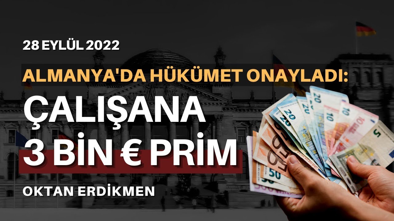 Almanya’da çalışanlara 3 bin € prim verilebilecek