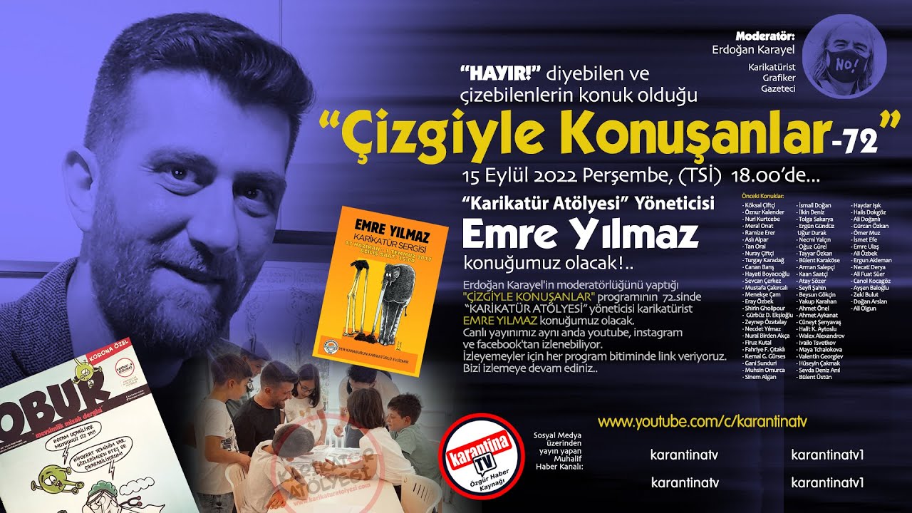 Emre Yılmaz, Erdoğan Karayel ile Çizgiyle Konuşanlar’da