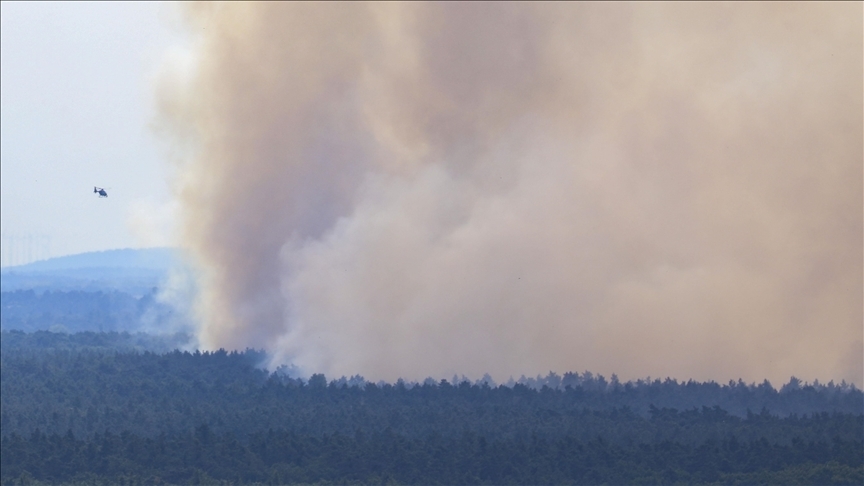 Harz Dağları'nda çıkan orman yangını nedeniyle acil durum ilan edildi