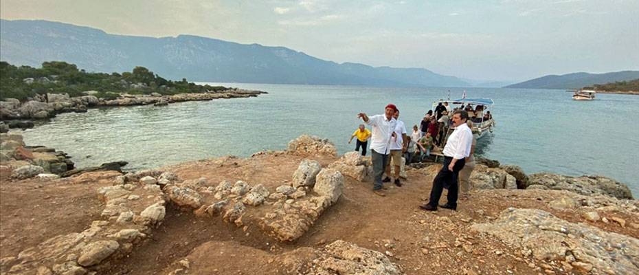 Sedir Adasındaki Kedrai Antik Kenti’nde kazı çalışması sürüyor