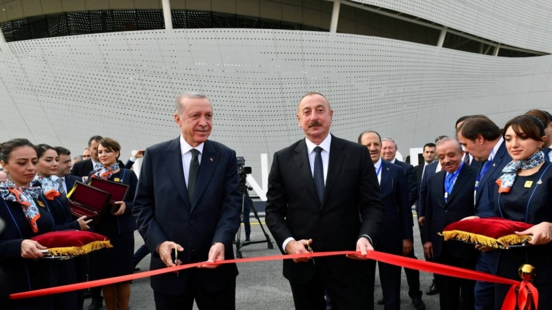 Erdoğan ve Aliyev Karabağ’da Havalimanı Açılışına Katıldı