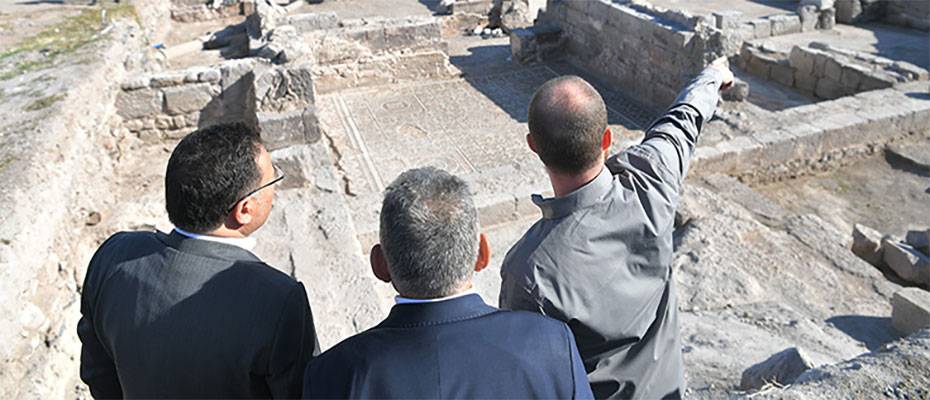 Kayseri’deki Geç Roma-Erken Bizans dönemine ait mozaikli yapıda çalışmalar sürüyor