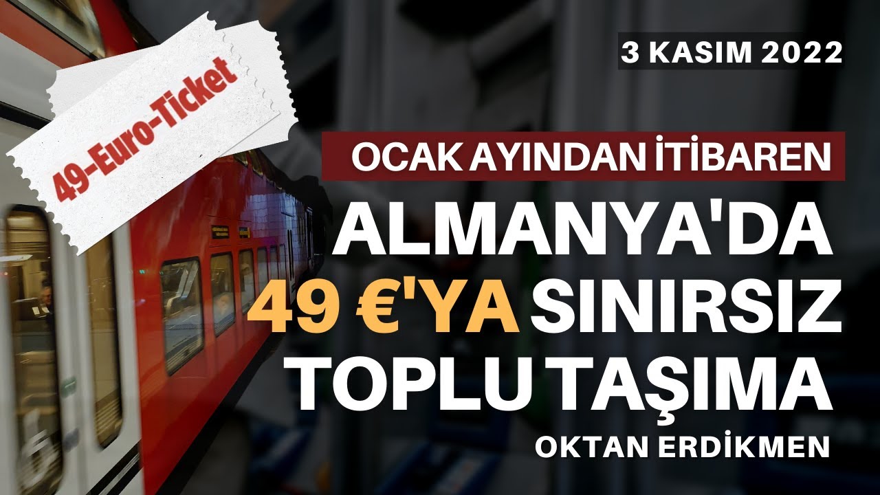 Almanya’da 49€’ya sınırsız toplu taşıma