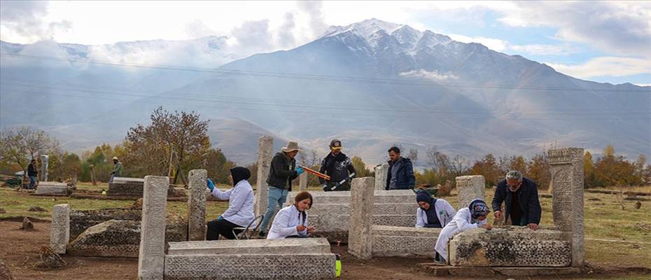 Van’da Selçuklu Mezarlığı’ndaki tarihi taşlar restore ediliyor