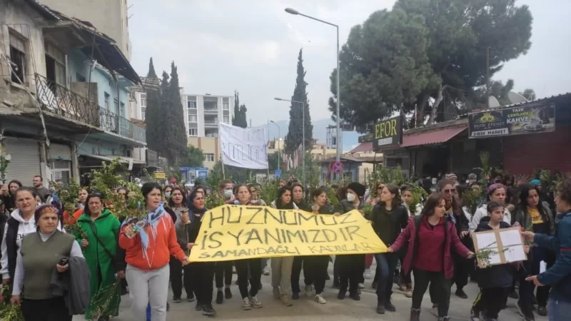 Samandağlı Kadınlardan 40. Günde Protesto Yürüyüşü
