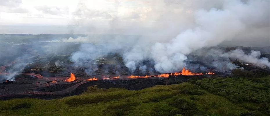 Hawaii'deki Kilauea Yanardağı faaliyete geçti