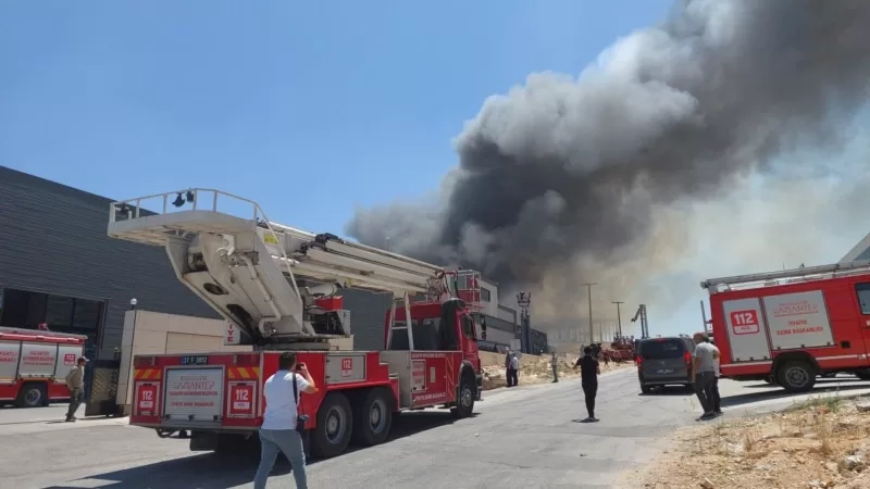Gaziantep’te hijyen ürünleri fabrikasında yangın