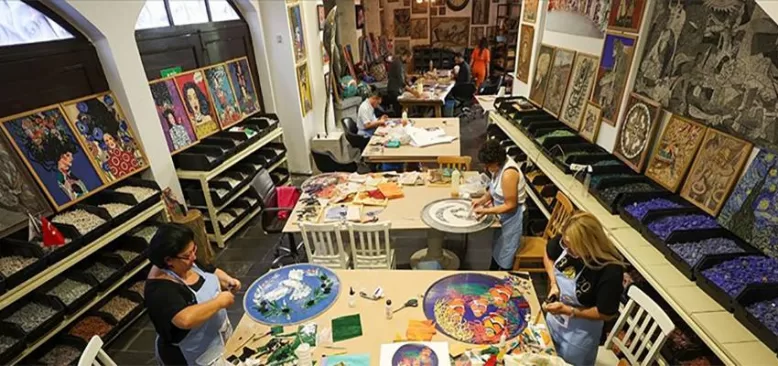 GastroANTEP Kültür Yolu Festivali kapsamında mozaik sanatçıları buluştu