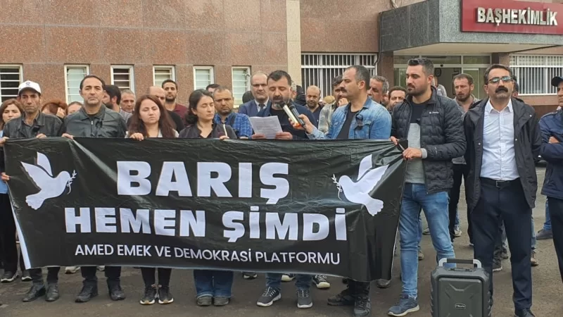 Diyarbakır’da sendika ve sağlık örgütlerinden Gazze’de hastane bombalanmasına tepki