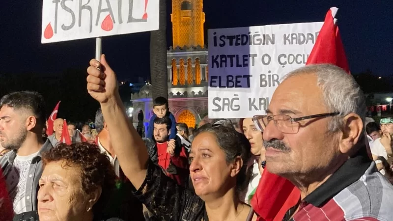 İzmir’de İsrail protestosu