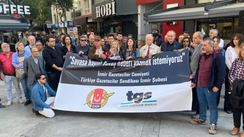 İzmirli gazetecilerden İsrail saldırılarına protesto