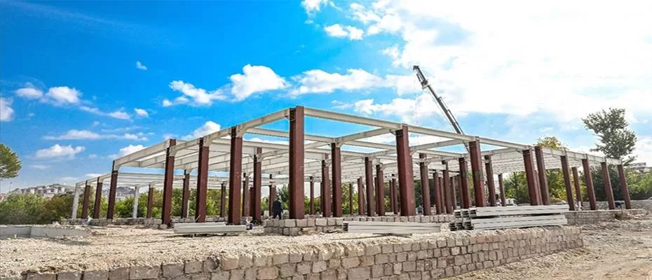 Malatya’da, Arslantepe Höyüğü Karşılama Merkezi inşası sürüyor