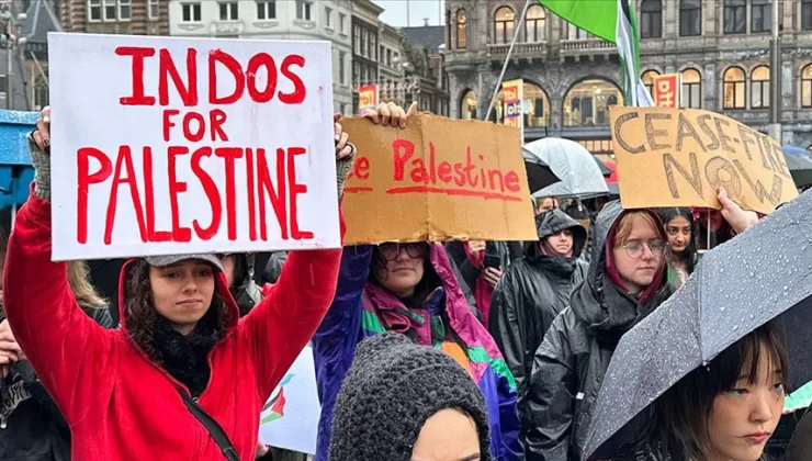 Hollandalılar Filistin’e destek için yürüdü