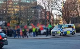 İsveç’te terör örgütü PKK yandaşlarından provokasyon