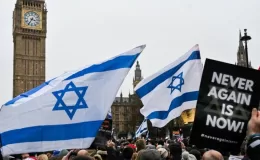 Londra’da onbinler Yahudi düşmanlığına karşı yürüdü