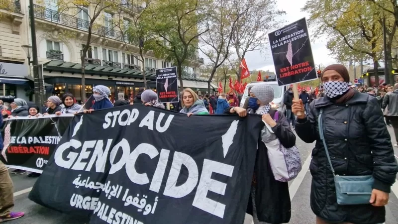 Paris’te Filistin’e destek yürüyüşü: “Hepimiz Filistinliyiz”