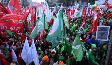 Brüksel’de “kemer sıkma politikaları” protesto edildi