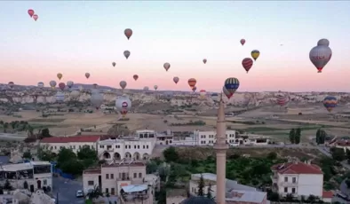 Kapadokya’da geçen yıl 615 binden çok turist balon turuna katıldı