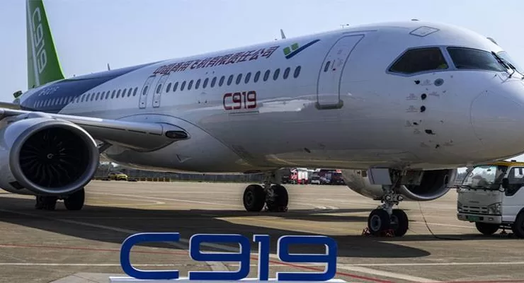 Yerli üretim Çin yolcu uçağı C919, Şanghay-Pekin hattında düzenli seferlere başladı