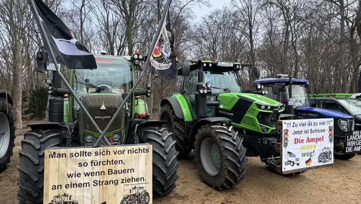 Hamburg’da çiftçilerin protestoları yeniden başladı