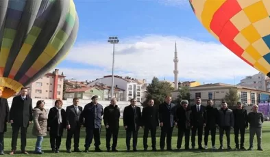 Burdur’da turizmi geliştirmek amacıyla sıcak hava balonu tanıtımı yapıldı
