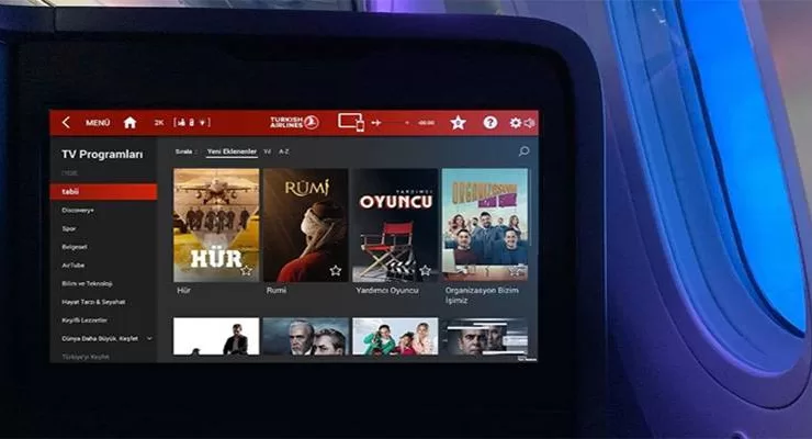 THY uçaklarında TRT’nin dijital platformu tabii erişime açıldı